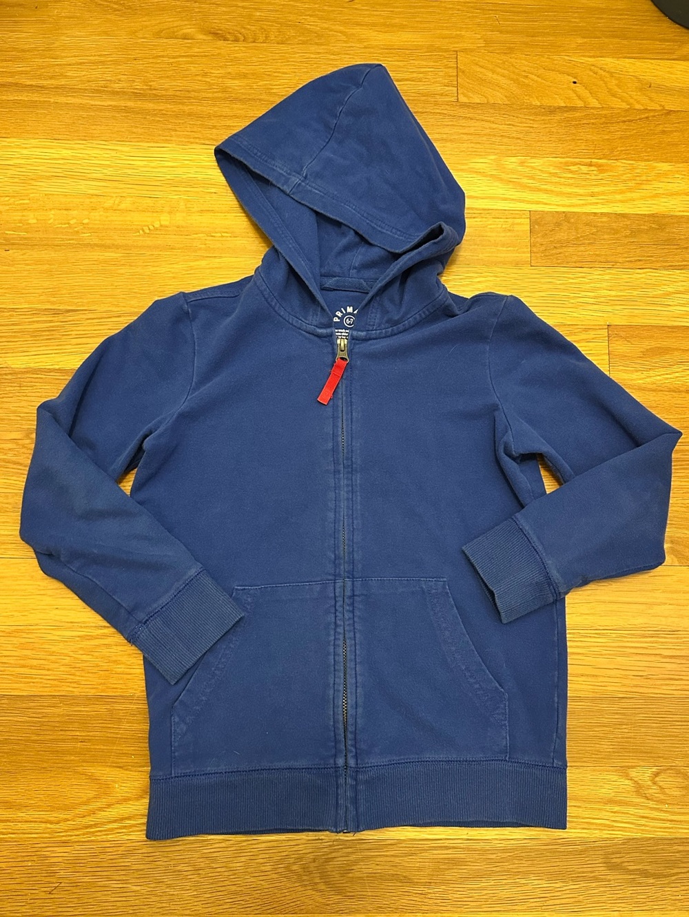 Primary Brand, Bright Blue Hooded Zip-Up Sweatshirt